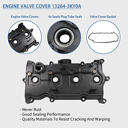 JDMSPEED Engine Valve Cover with Gasket 13264-3KY0A Replacement For Infiniti QX60 Hybrid 2014-2017, Replacement For Nissan Altima 2014-2017, Rogue 2014-2016, Murano 2016, Pathfinder 2014 2.5L 132643KY0A - Image 5