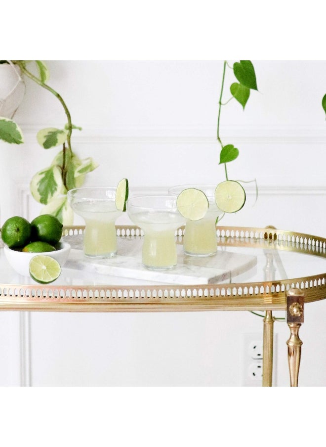 LIBBEY - Stemless Margarita Glasses Set Of 6 Modern Margarita Glasses Lightweight Unique Bar Glasses Lead-Free Margarita Set 10.25 Ounces - Image 1