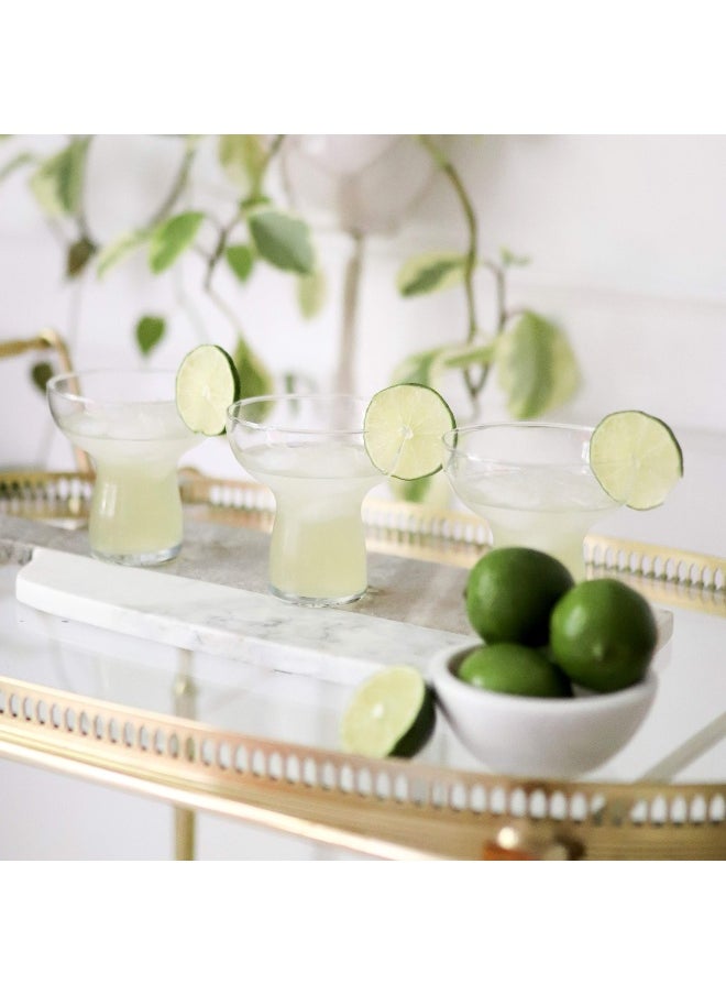 LIBBEY - Stemless Margarita Glasses Set Of 6 Modern Margarita Glasses Lightweight Unique Bar Glasses Lead-Free Margarita Set 10.25 Ounces - Image 1