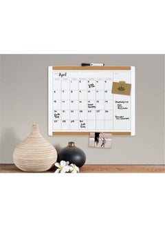 U Brands Pinit Combination Dry Erase Board With White Frame, Office Supplies, Includes Marker And Magnet, 16” X 20”  - Image 3