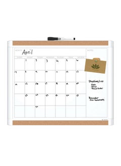 U Brands Pinit Combination Dry Erase Board With White Frame, Office Supplies, Includes Marker And Magnet, 16” X 20”  - Image 2