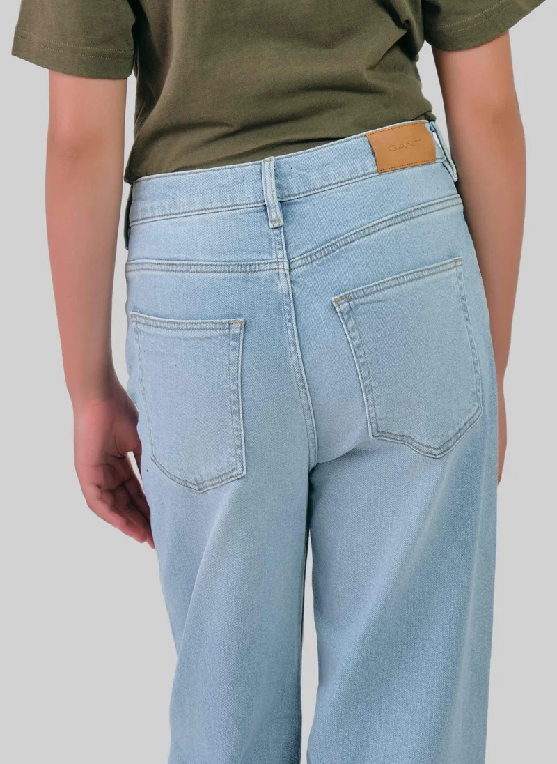 GANT Gant Straight High Waist Raw Edge Jeans