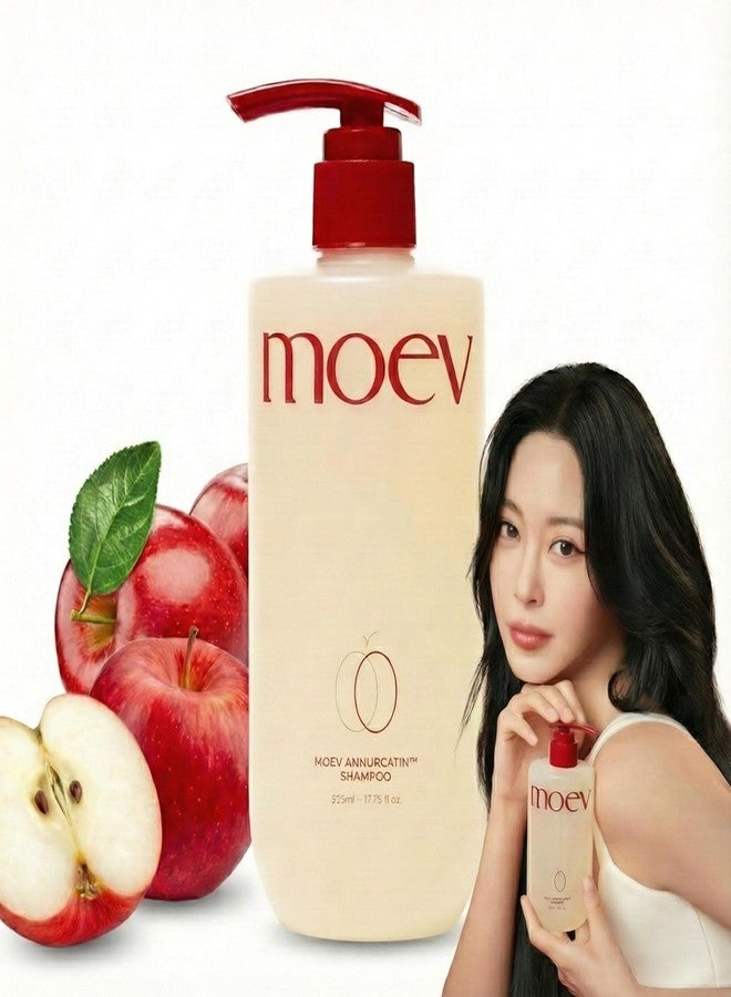 MOEV ANNURCATIN Shampoo | Korean Apple Hair Care for Strength and Volume in Thinning Hair | Adds Lift | Paraben-Free | Suitable for All Hair Types (17.75 fl.oz, Apple & Vanilla) - Image 1