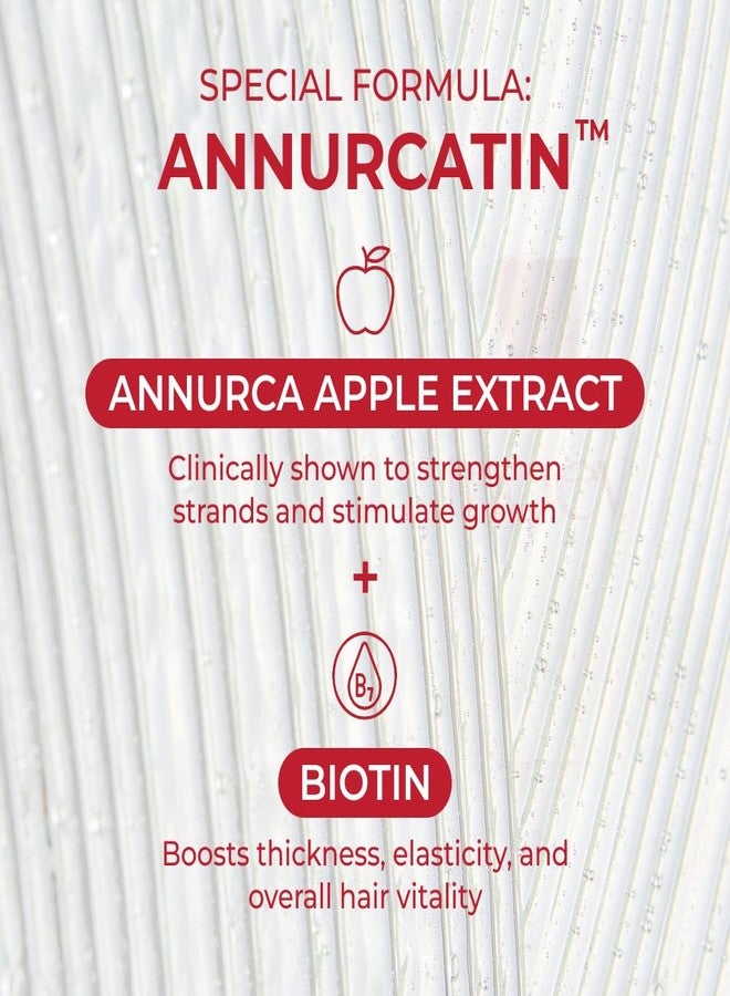 MOEV ANNURCATIN Shampoo | Korean Apple Hair Care for Strength and Volume in Thinning Hair | Adds Lift | Paraben-Free | Suitable for All Hair Types (17.75 fl.oz, Apple & Vanilla) - Image 3