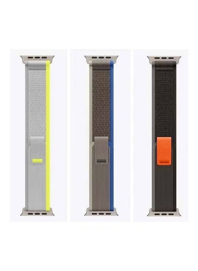 Generic - 3 Pack for Apple Watch Trail Bands 49mm 45mm 44mm 42mm Nylon Braided Sport Bands for iWatch Series Ultra/8/7/SE/6/5/4/3/2/1 Multicolor - Image 1