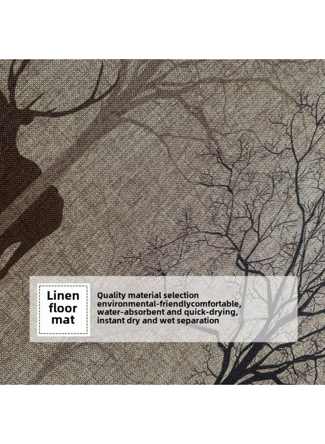 Cross-border Linen Entrance Door Mat Entry Door Non-slip Foot Mat Home Entry Kitchen Mat Water-absorbent And Stain-resistant Door Mat-Size:Flax Xingran8-40* 60cm - Image 4