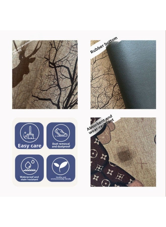 Cross-border Linen Entrance Door Mat Entry Door Non-slip Foot Mat Home Entry Kitchen Mat Water-absorbent And Stain-resistant Door Mat-Size:Flax Xingran8-40* 60cm - Image 3