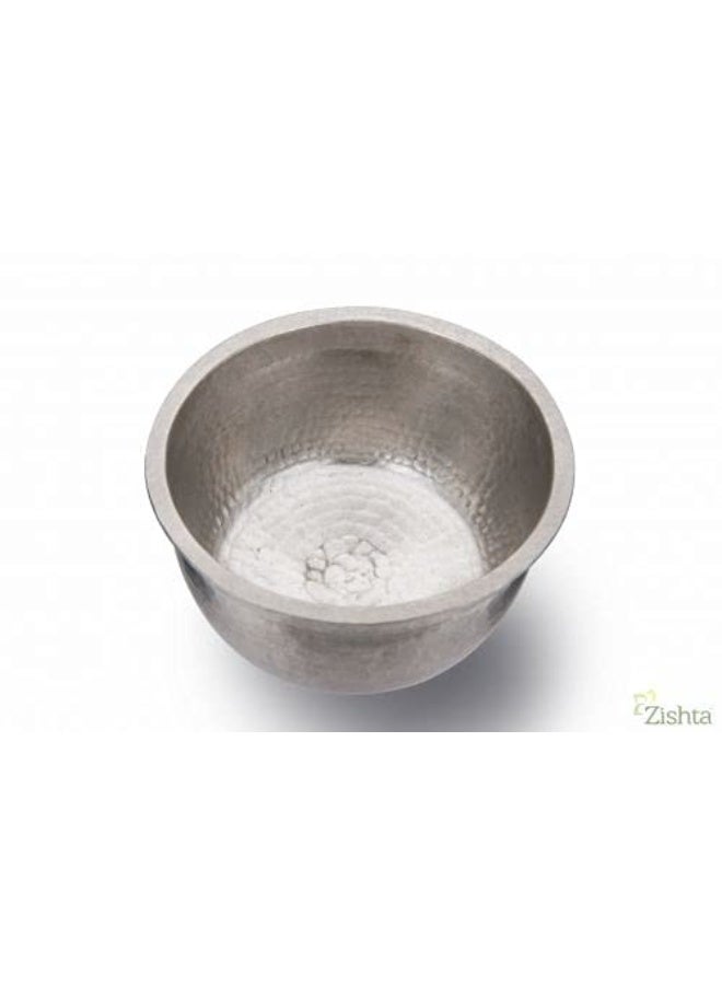 Zishta The Zishta Handmade Eeya Chombu is a traditional Kinnam-shaped tin vessel crafted for authentic South Indian cooking. Designed for preparing and serving rasam, chaaru, and saaru, this vessel preserves the natural taste and aroma of food. - Image 1