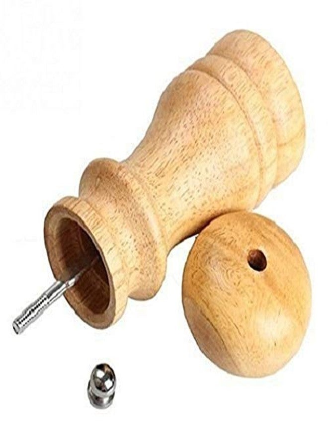 VALAMJI 5 inch Wooden Salt and Pepper Grinder Mixer Spice Seasoning Mill Shaker with Ceramic Crusher for Kitchen - Image 4