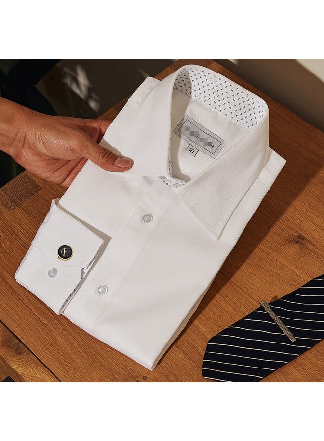 HAWSON Gold Button Covers For Men, Enamel Button Cover Cufflinks For Men, Personalized A-Z Letter Cuff Links Button Cover For Tuxedo, Shirt, Business Or Formal Attend Accessories - Image 5