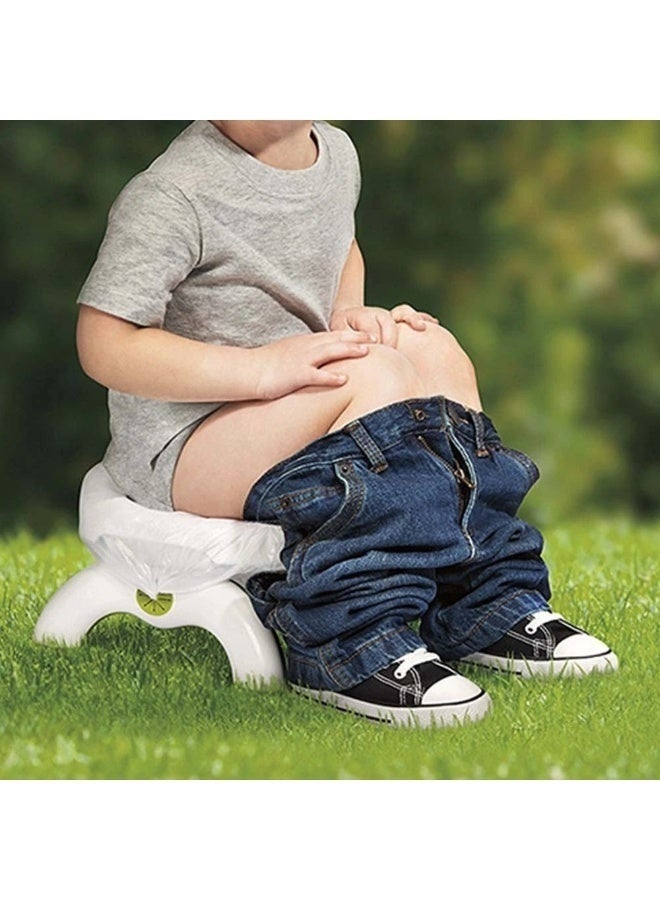 2-in-1 Foldable Portable Kids Potty Training Seat – Travel Toilet Trainer with Stable Anti-Slip Legs – Compact Toddler Potty for Home, Car & Outdoor Travel - Image 4