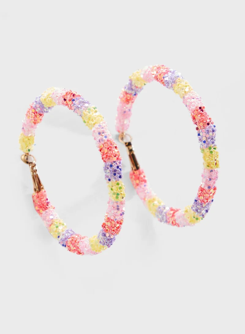 FOREVER 21 Flash Ring Hoop Earrings