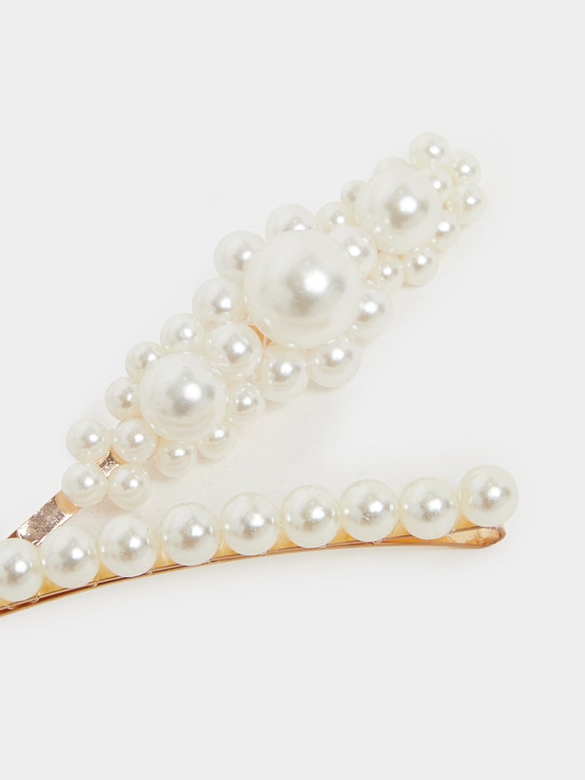 ستايلي طقم مشابك شعر مزين باللؤلؤ الصناعي من ستايلي قطعتان - Image 4