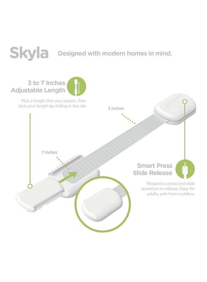 إم إكس إن 8 عبوات من أقفال أمان الأطفال - أقفال خزانة لاصقة سريعة وسهلة 3M، بدون براغي ومغناطيس، مجموعة حماية للأطفال متعددة الأغراض للأثاث وأفران المطبخ ومقاعد المرحاض - Image 3