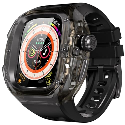 YOGRE for Apple Watch Ultra 3/2/1 49mm Case, Rugged Case with Band for Apple Watch 49mm One-Click Open Design and Military Grade Shockproof Bumper Cover for Men and Women (Black) - Image 1