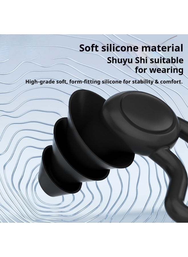 YUKE 3- Piece Swimming Silicone Nose Clip Earplugs Adult Unisex Soft Waterproof Anti-Choking Water Earplugs Professional Swimming Equipment With Storage Box - Image 3