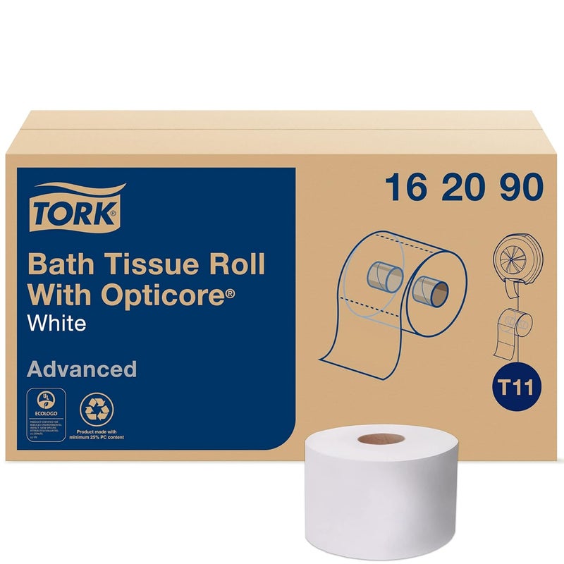 Tork ورق تواليت تورك أوبتيكور متوسط الحجم أبيض T11 متقدم 2 طبقة 36 × 865 ورقة 162090 - Image 1
