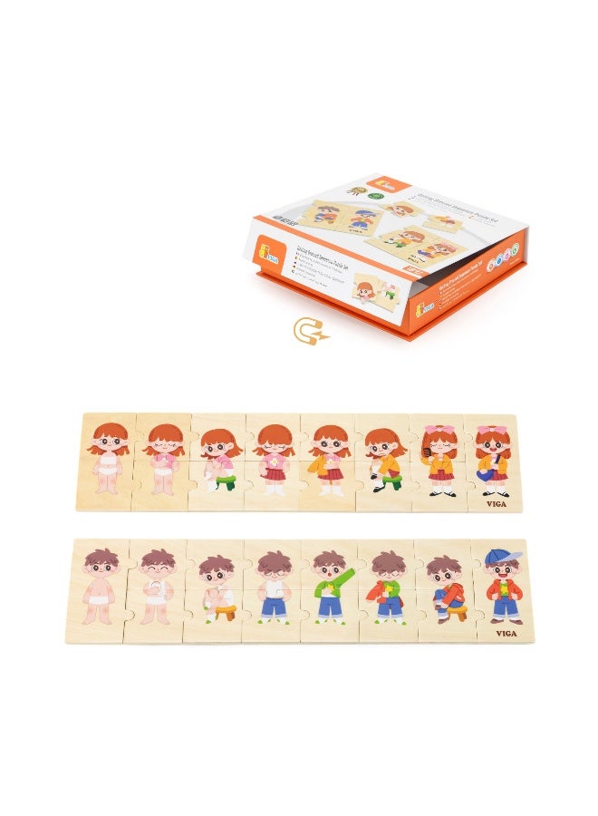 Viga Getting Dressed Sequence Puzzle Set - Image 1