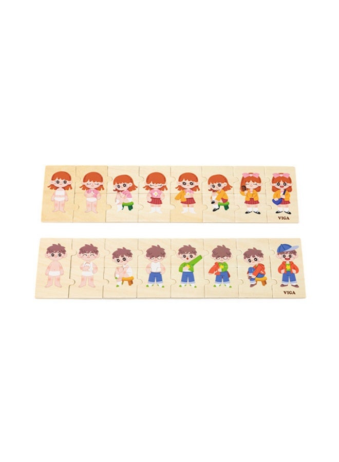 Viga Getting Dressed Sequence Puzzle Set - Image 2