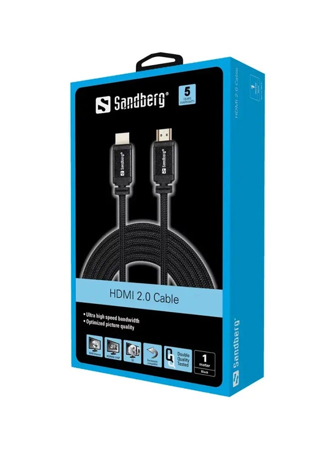 Sandberg - HDMI 2.0 19M-19M,  1m Cables - Image 1