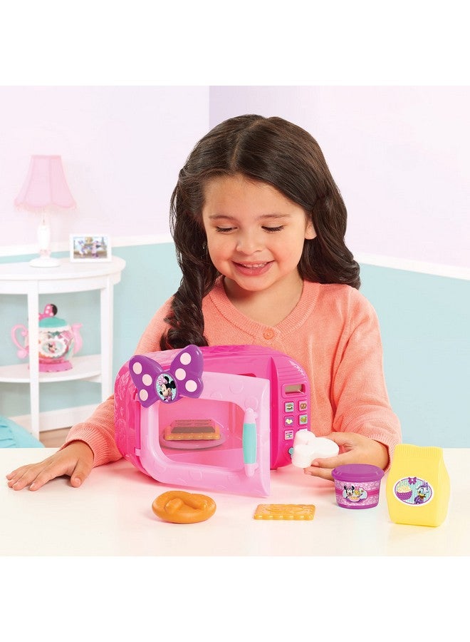 Minnie Disney Junior Minnie Mouse Marvelous Microwave Set and Accessories, 8-pieces, Pretend Play, Kids Toys for Ages 3 Up by Just Play - Image 2