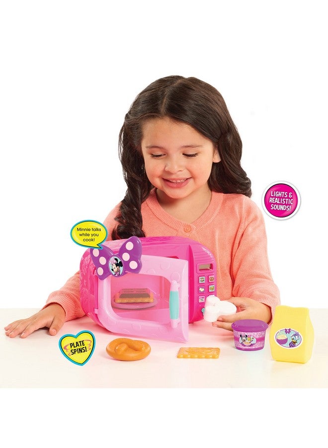 Minnie Disney Junior Minnie Mouse Marvelous Microwave Set and Accessories, 8-pieces, Pretend Play, Kids Toys for Ages 3 Up by Just Play - Image 5