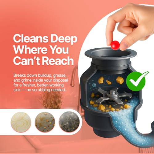 Perfa Sink Garbage Disposal Cleaner 50-Count | Easy-Use Garbage Can Odor Eliminator with Powerful Cleaning Action | Peach Scented Sink Drain Cleaner and Sink Smell Eliminator | Quality Home Living by Perfa - Image 4