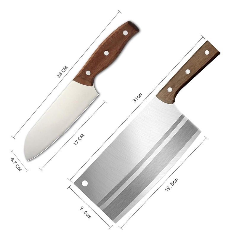 Captoola طقم سكاكين مطبخ من الفولاذ المقاوم للصدأ عالي الكربون من كابتولا - سكين جزار للحوم 3 قطع مع شارب - Image 2