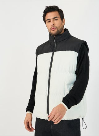Quilted Color Block Sleeveless Puffer Jacket with Welt Pockets - pzsku/Z1548CF20ACD44F4A16B4Z/45/_/1732177939/4c17d087-8308-446f-9fff-3307e8ae6625