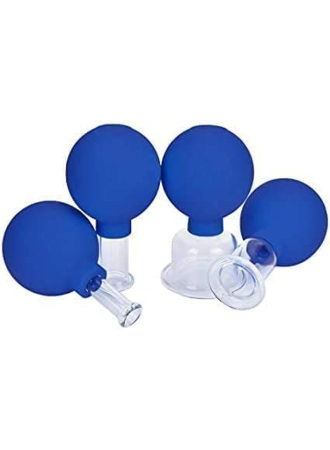 4-Piece Professional Glass Facial Cupping Set – Silicone Vacuum Suction Cups – Anti-Cellulite & Lymphatic Therapy Kit – For Eyes, Face & Body Skin Rejuvenation - Image 5