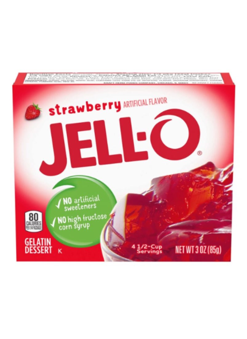 Jell-O Strawberry Gelatin Dessert 85g 