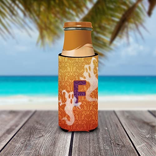 Caroline's Treasures Halloween Ghosts Monogram Initial Letter F Ultra Beverage Insulators for slim cans CJ1040-FMUK - Image 3
