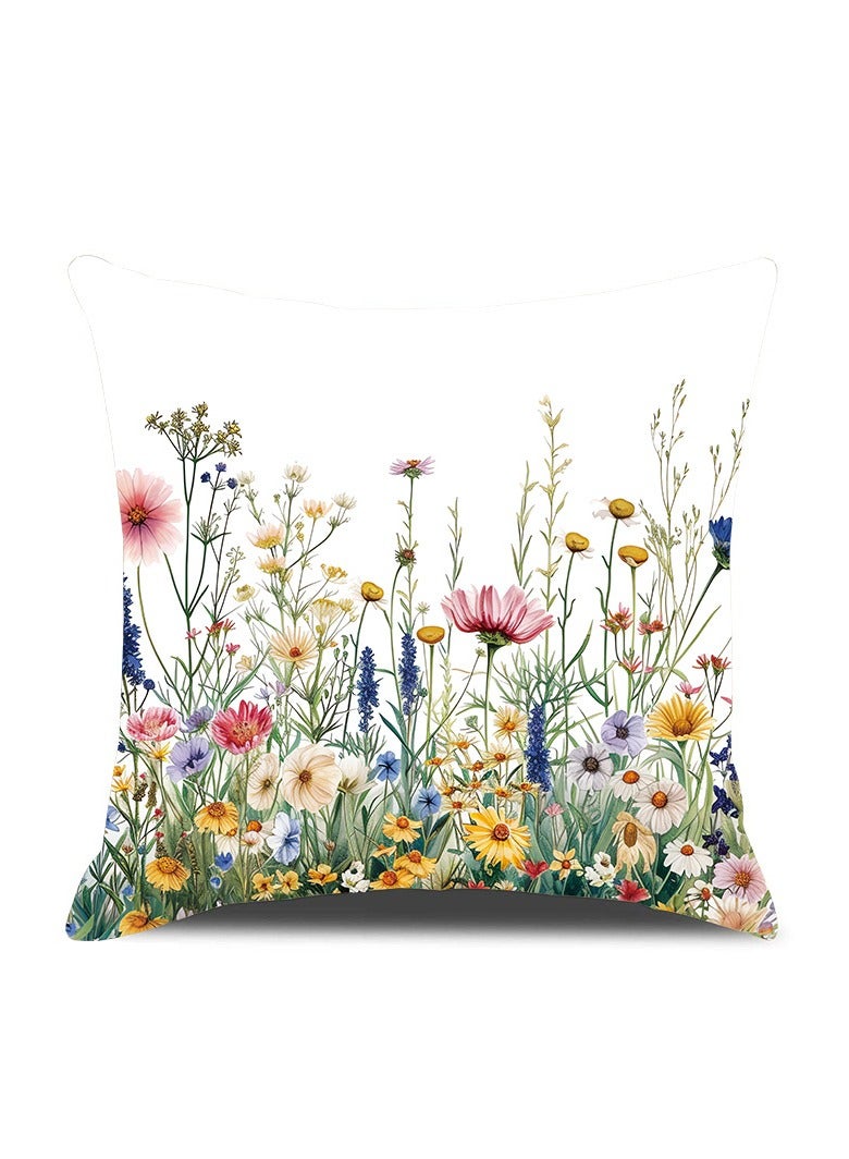 ميكسد 4 وسادة القضية ، 18x18 بوصة ديكور وسادة القضية ، حقيبة واحدة مع أربعة وسادة القضية ، زهرة نمط - Image 4