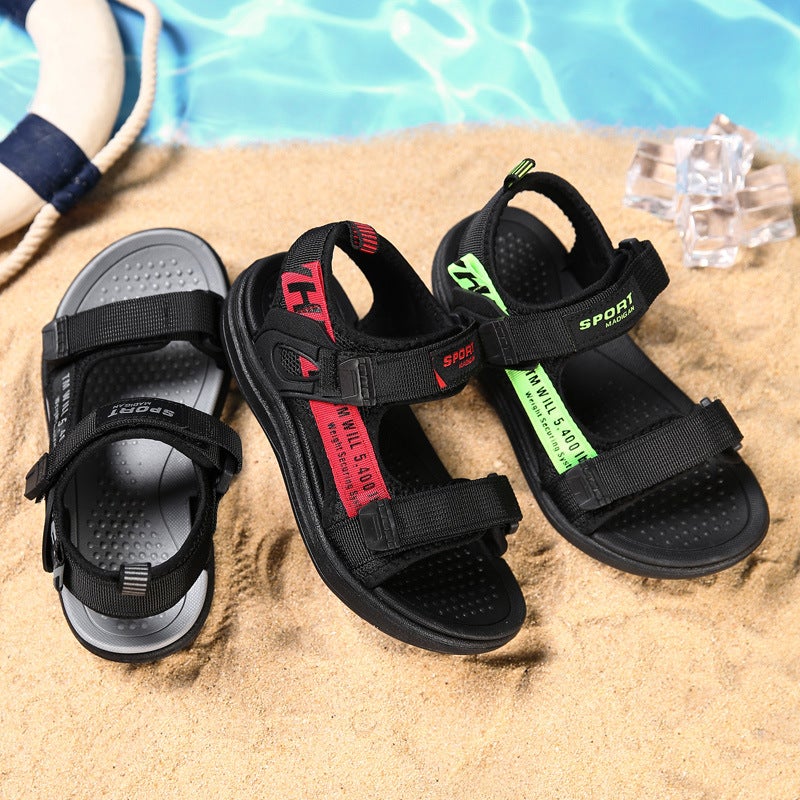 2022 Children'S Sandals Summer High Elastic Soft Bottom Sandals Boys Girls Medium And Big Children Outdoor Open Toe Beach Shoes - Image 4