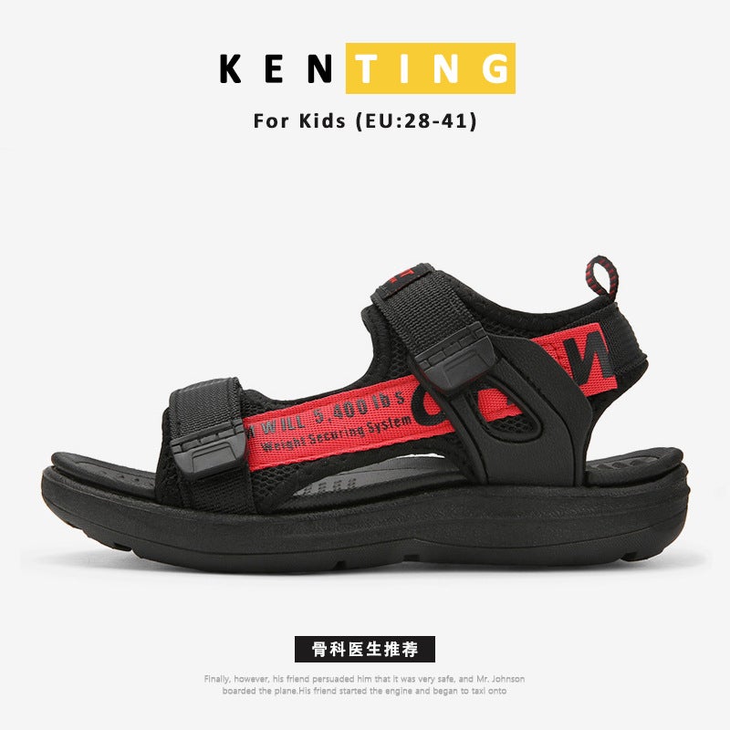 2022 Children'S Sandals Summer High Elastic Soft Bottom Sandals Boys Girls Medium And Big Children Outdoor Open Toe Beach Shoes - Image 2