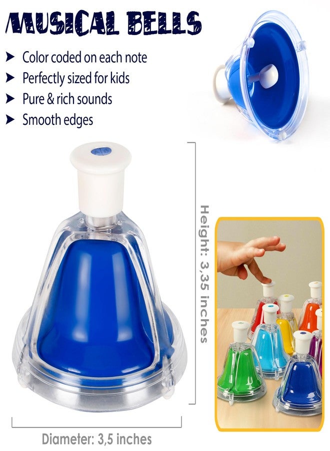 MINIARTIS Desk Bells for Kids | Educational Music Toys for Toddlers 8 Notes Colorful Hand Bells Set | Kids Musical Instrument with 15 Songbook | Great Birthday Gift for Children - Image 4