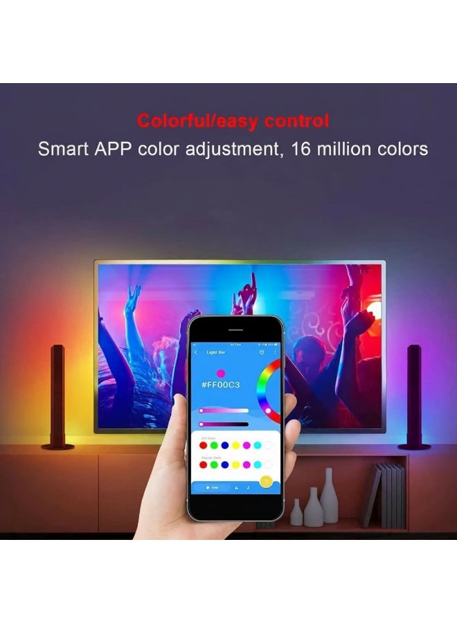 دونيكارت شريط إضاءة Dunekart Smart Flow - إضاءة خلفية محيطية RGB، وإضاءة LED متزامنة مع الموسيقى مع تحكم عبر التطبيق، و12 وضعًا للكمبيوتر والتلفزيون وديكور غرفة النوم - Image 2