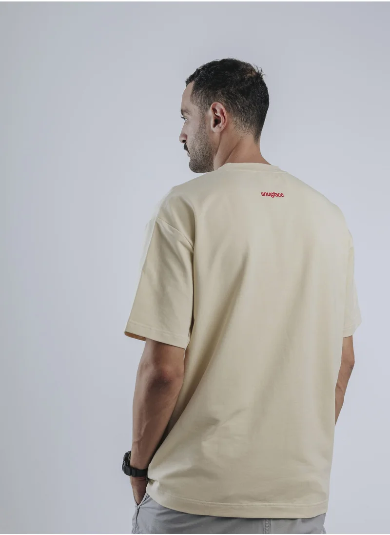 سناج فيس Snugface The Big Pocket Oversized Tshirts, Beige, SF15-2BEI-L