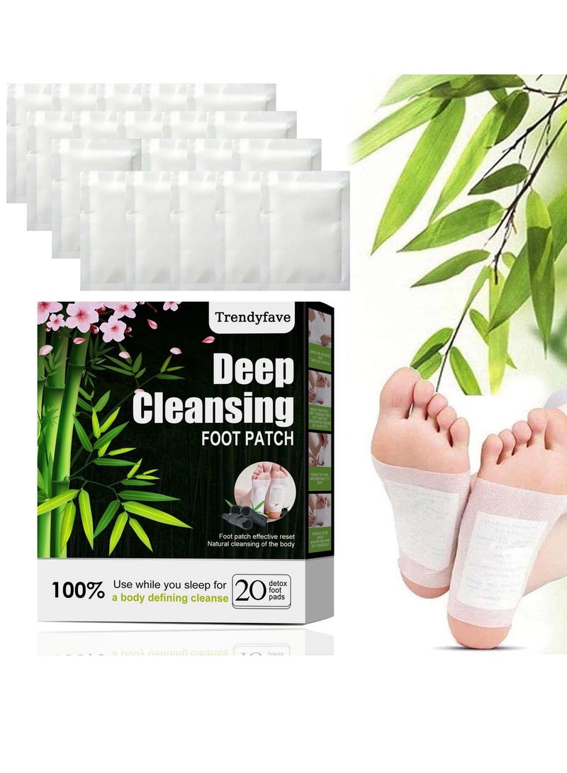 KASTWAVE Foot Detox Patches 20 pcs, Detox Foot Patches for Stress Relief & Deep Sleep, Foot Patches Detox Foot Pads for Relieve Body Stress, Enhance Blood Circulation Body Foot Pads - Image 1