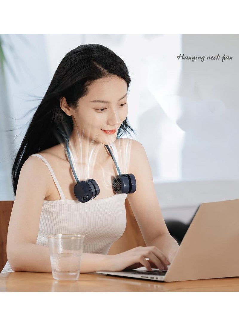 3life USB Hanging Neck Fan Outdoor Sports Leafless Fan Charging Mini Portable  Air Conditioning Fan - Image 3