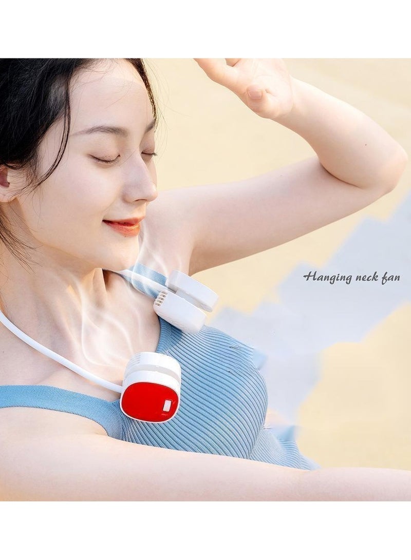 3life USB Hanging Neck Fan Outdoor Sports Leafless Fan Charging Mini Portable  Air Conditioning Fan - Image 2