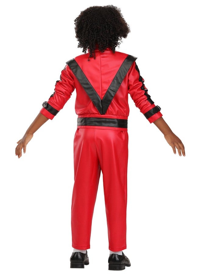 Fun Costumes Boy's Toddler Thriller Michael Jackson Costume, Red Pop Star Jacket and Pants Set for Kids, Iconic 80s Outfit 4T - Image 4
