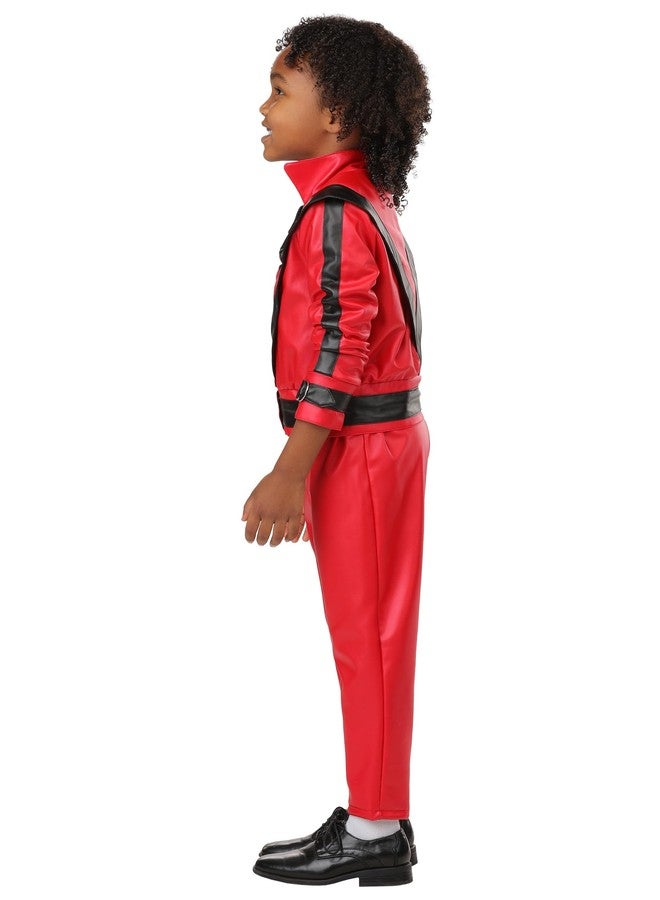 Fun Costumes Boy's Toddler Thriller Michael Jackson Costume, Red Pop Star Jacket and Pants Set for Kids, Iconic 80s Outfit 4T - Image 5