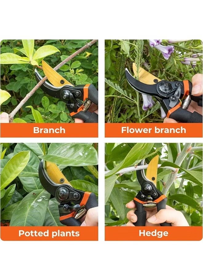YJ Bypass Pruning Shears for Garden Effortless Pruning Shears for Grapevines Bonsai Gardens Trim Tree Branches and Flowers with Ease with SK5 Steel Sharp Blades and Soft Cushion Grip Handle - Image 4
