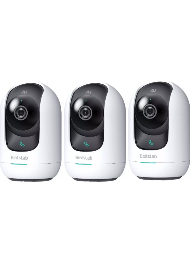 Botslab C212 3-Pack Outdoor Security Cameras | 1080p HD, AI Motion Detection, Full-Color Night Vision, IP66 Weatherproof, Smart Home Integration & Easy Setup  - Image 1