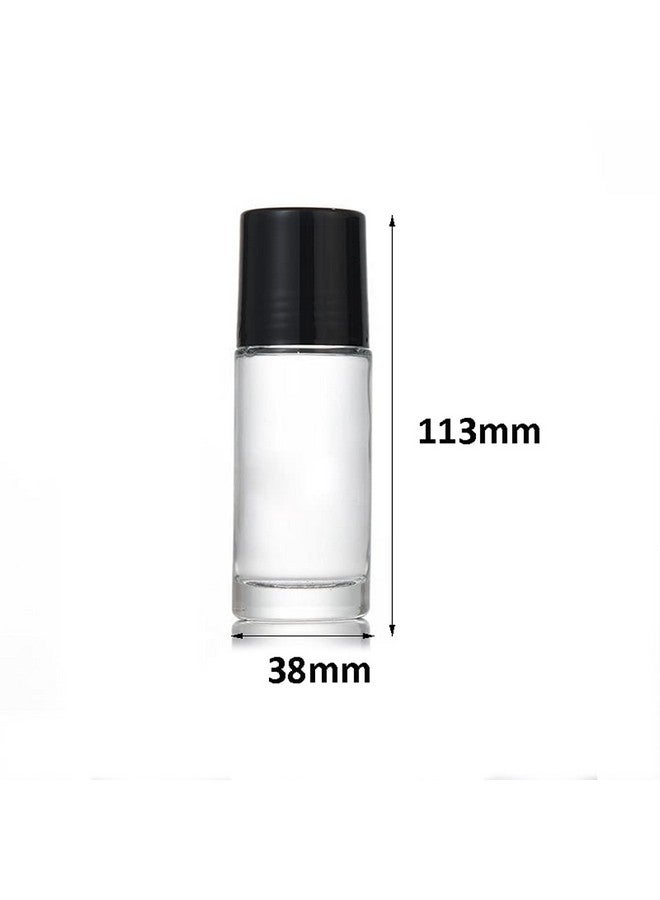 Wresty 4 Pack Of 1.7Oz/50Ml Glass Roll On Bottles Deodorant Roller Bottles Travel Deodorant Containers Diy Rollerball Bottles For Perfume Sunscreen Moisturizer Cosmetics - Image 3