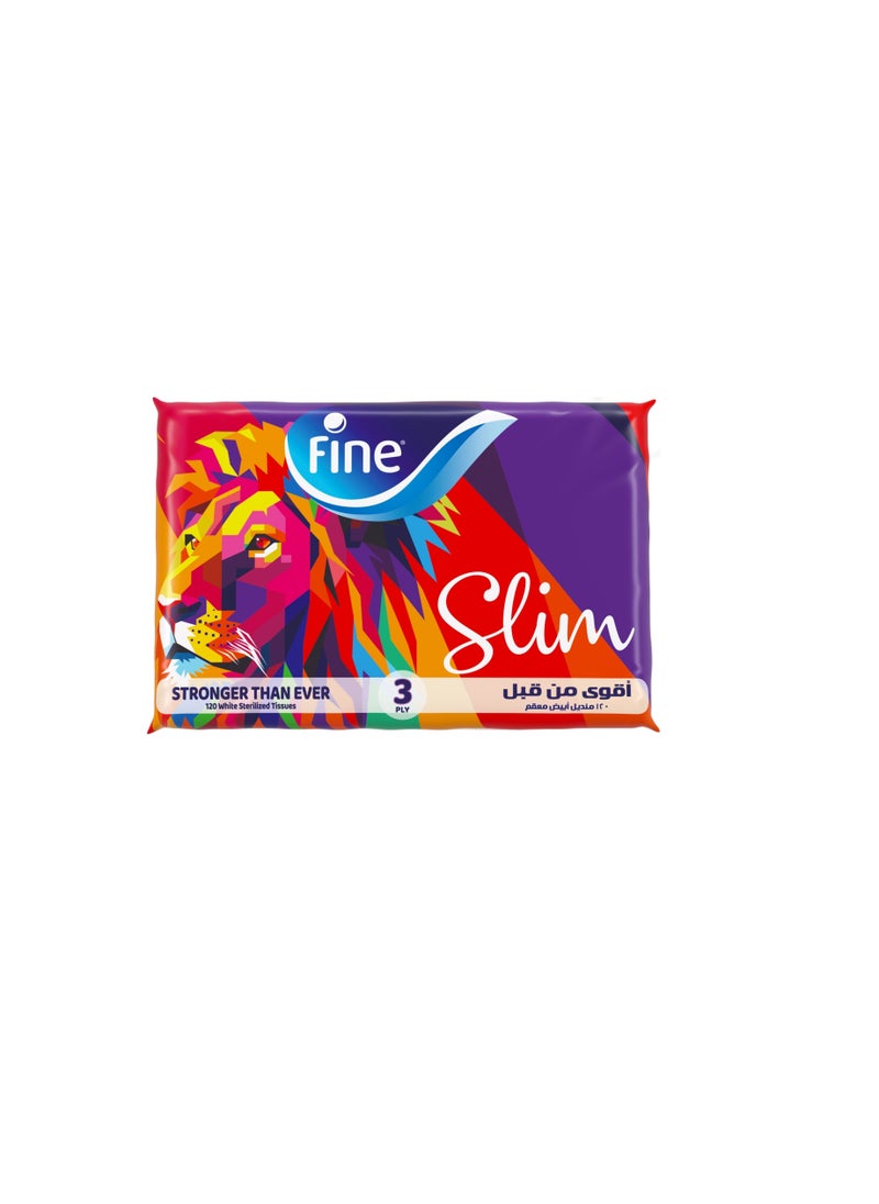 Fine Facial tissues Fluffy Slim Pack 120 tissues - 3ply (Assorted Pack)  - Image 2