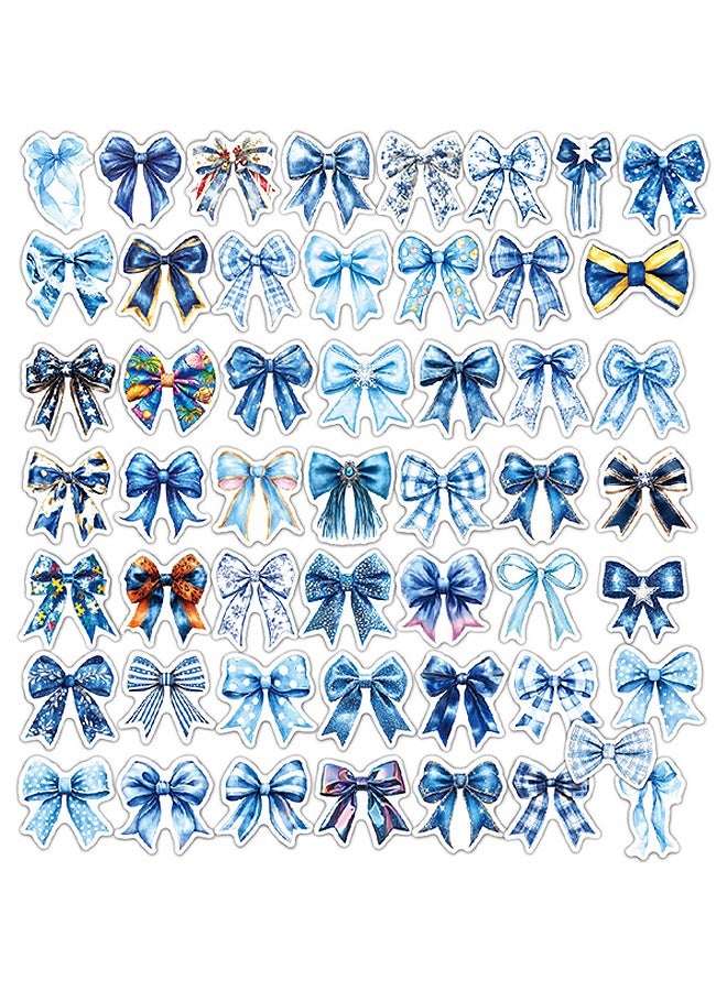 Photon 50 Pcs Blue Bows Sticker,  Waterproof Vinyl Girly Sticker, For Water Bottle Scrapbook Laptop Luggage Helmet Bike Computer Motorcycle Skateboard - Image 5