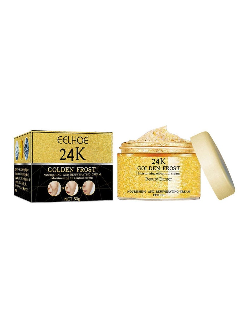 EELHOE Eelhoe 24K Gold Face Cream, Firming, Lifting, Anti-Aging, Fade Wrinkle Cream, Moisturizing, Whitening, Brighten, Smooth Face Skin Repair - Image 1