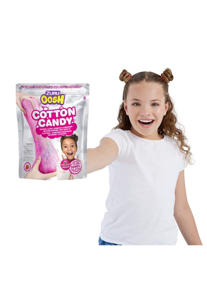 ZURU Oosh Oosh Cotton Candy Large Foil Bag 100G (Strawberry) By Zuru, Fluffy Slime, Stretch Slime, Grows 3000% In Size, Slime For Girls And Kids (Pink) - Image 4